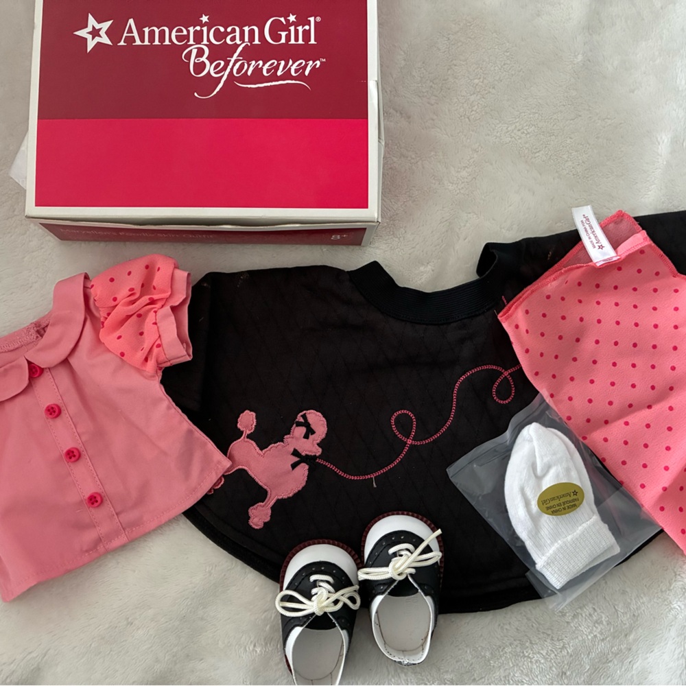 American Girl Pink and Black Doll Outfit Set